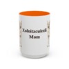 15oz Xoloitzcuintli Dog Mom Mug, Orange, front view