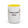 15oz Xoloitzcuintli Dog Mom Mug, Yellow, front view
