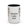 15oz Yakutian Laika Dog Dad Mug, Black, front view