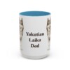 15oz Yakutian Laika Dog Dad Mug, Light Blue, front view