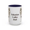 15oz Yakutian Laika Dog Dad Mug, Navy, front view