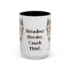 15oz Funny Yakutian Laika Mug, Black, front view