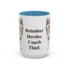 15oz Funny Yakutian Laika Mug, Light Blue, front view