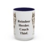 15oz Funny Yakutian Laika Mug, Navy, front view
