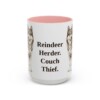 15oz Funny Yakutian Laika Mug, Pink, front view