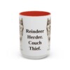15oz Funny Yakutian Laika Mug, Red, front view