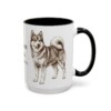 15oz-yakutian-laika-mug-latin-black-right 15oz Yakutian Laika Latin Mug, Black, right side view