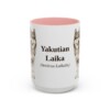 15oz-yakutian-laika-mug-latin-pink 15oz Yakutian Laika Latin Mug, Pink, front view