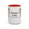 15oz-yakutian-laika-mug-latin-red 15oz Yakutian Laika Latin Mug, Red, front view