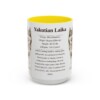 15oz Yakutian Laika Mug, Yellow, front view