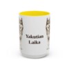 15oz Yakutian Laika Mug, Yellow, front view