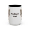 15oz Yorkipoo Dog Dad Mug, Black, front view