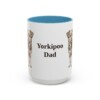 15oz Yorkipoo Dog Dad Mug, Light Blue, front view
