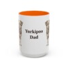 15oz Yorkipoo Dog Dad Mug, Orange, front view