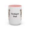 15oz Yorkipoo Dog Dad Mug, Pink, front view