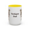15oz Yorkipoo Dog Dad Mug, Yellow, front view
