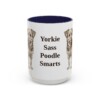 15oz-yorkipoo-mug-humor-navy 15oz Funny Yorkipoo Mug, Navy, front view
