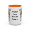 15oz-yorkipoo-mug-humor-orange 15oz Funny Yorkipoo Mug, Orange, front view