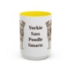 15oz-yorkipoo-mug-humor-yellow 15oz Funny Yorkipoo Mug, Yellow, front view