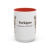 15oz Yorkipoo Latin Mug, Red, front view