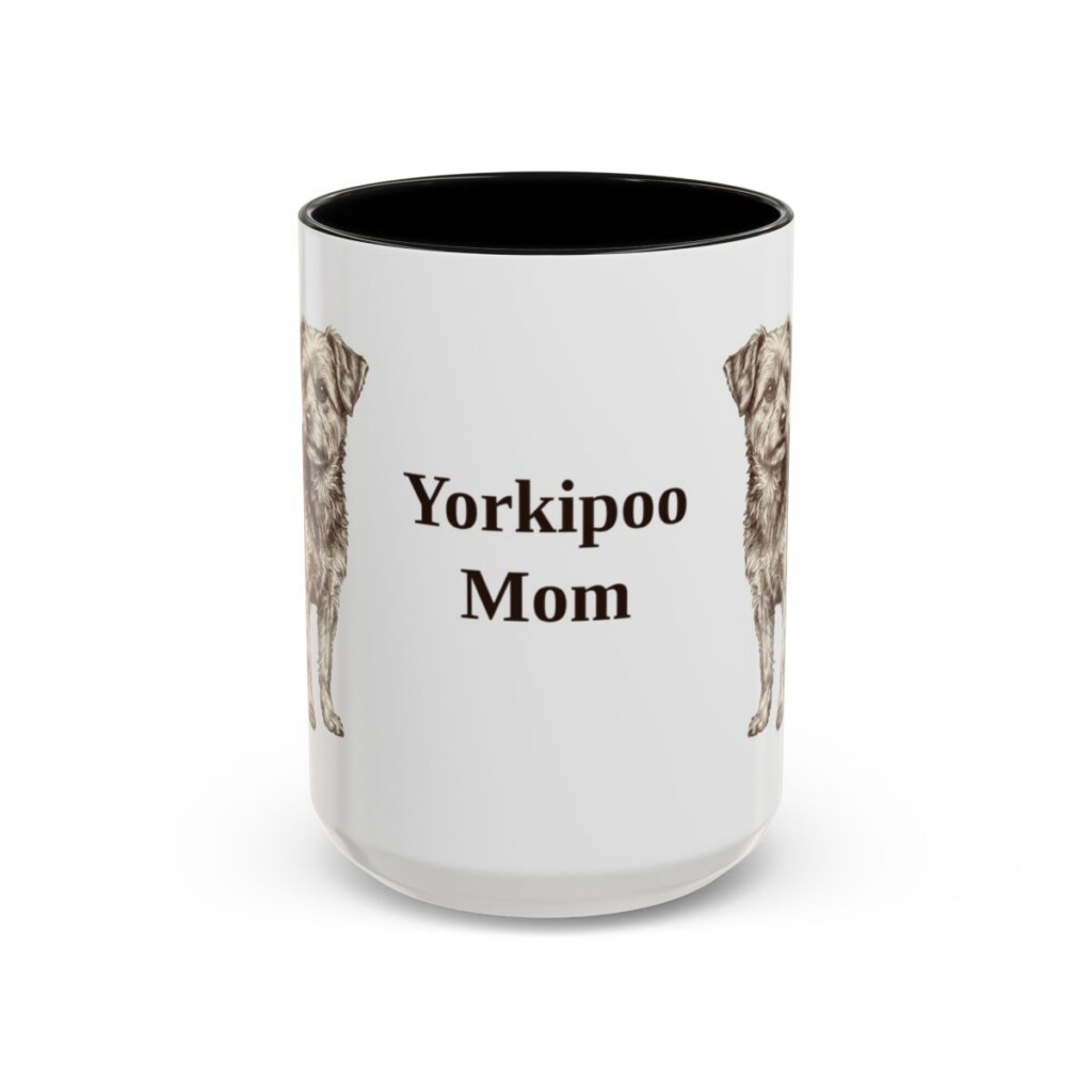 15oz-yorkipoo-mug-mom-black-front 15oz Yorkipoo Dog Mom Mug, Black, front view