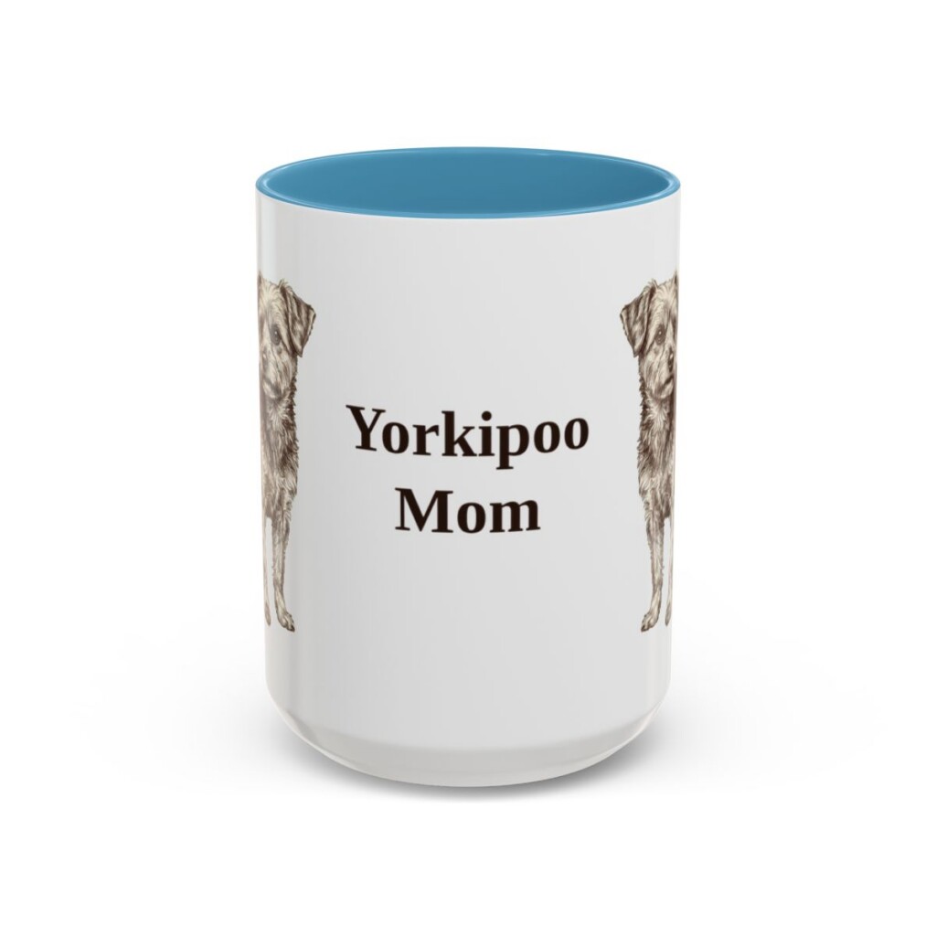 15oz-yorkipoo-mug-mom-light-blue 15oz Yorkipoo Dog Mom Mug, Light Blue, front view