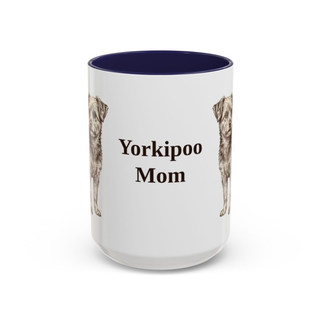 15oz-yorkipoo-mug-mom-navy 15oz Yorkipoo Dog Mom Mug, Navy, front view
