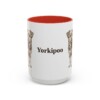 15oz Yorkipoo Mug, Red, front view