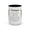 15oz Yorkipoo Mug, Black, front view