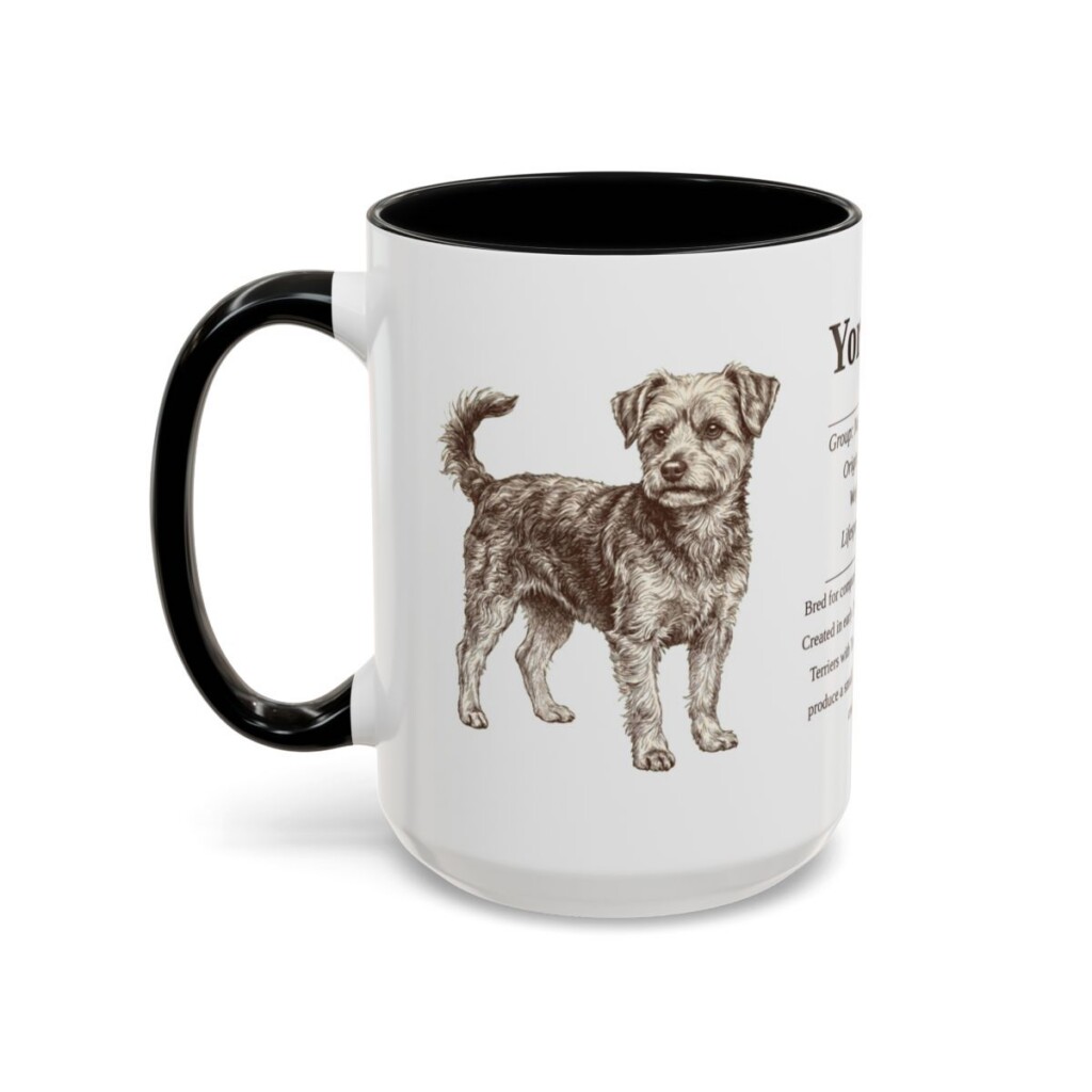15oz Yorkipoo Mug, Black, left side view