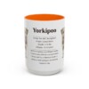 15oz Yorkipoo Mug, Orange, front view