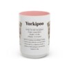 15oz Yorkipoo Mug, Pink, front view