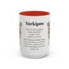 15oz Yorkipoo Mug, Red, front view