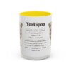 15oz Yorkipoo Mug, Yellow, front view