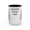 15oz Yorkshire Terrier Dog Dad Mug, Black, front view
