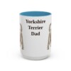 15oz Yorkshire Terrier Dog Dad Mug, Light Blue, front view