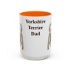 15oz Yorkshire Terrier Dog Dad Mug, Orange, front view