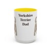 15oz Yorkshire Terrier Dog Dad Mug, Yellow, front view