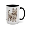 15oz Funny Yorkshire Terrier Mug, Black, right side view