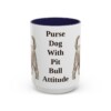 15oz Funny Yorkshire Terrier Mug, Navy, front view
