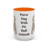 15oz Funny Yorkshire Terrier Mug, Orange, front view