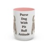 15oz Funny Yorkshire Terrier Mug, Pink, front view