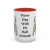15oz Funny Yorkshire Terrier Mug, Red, front view