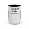15oz Yorkshire Terrier Latin Mug, Black, front view