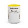 15oz Yorkshire Terrier Latin Mug, Yellow, front view