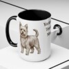 15oz Yorkshire Terrier Dog Mom Mug, Black, lifestyle photo