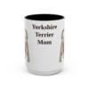 15oz Yorkshire Terrier Dog Mom Mug, Black, front view
