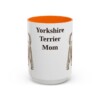 15oz Yorkshire Terrier Dog Mom Mug, Orange, front view