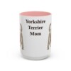 15oz Yorkshire Terrier Dog Mom Mug, Pink, front view