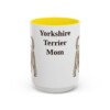 15oz Yorkshire Terrier Dog Mom Mug, Yellow, front view
